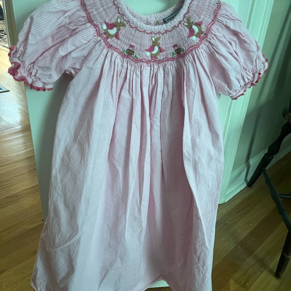 Smocked Bishop-style dress by Shrimp and Grits Kid